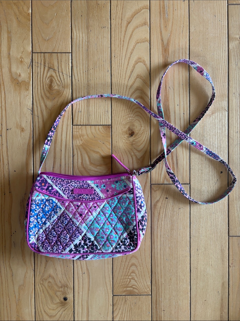 Vera Bradley Pink & Purple Floral Patchwork Crossbody